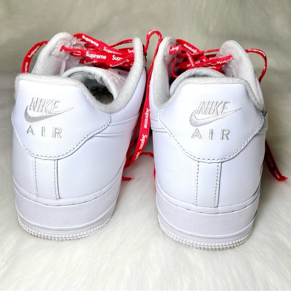 Supreme Nike Air Force 1 Sneakers Low Mini Box Logo White - Picture 9 of 10